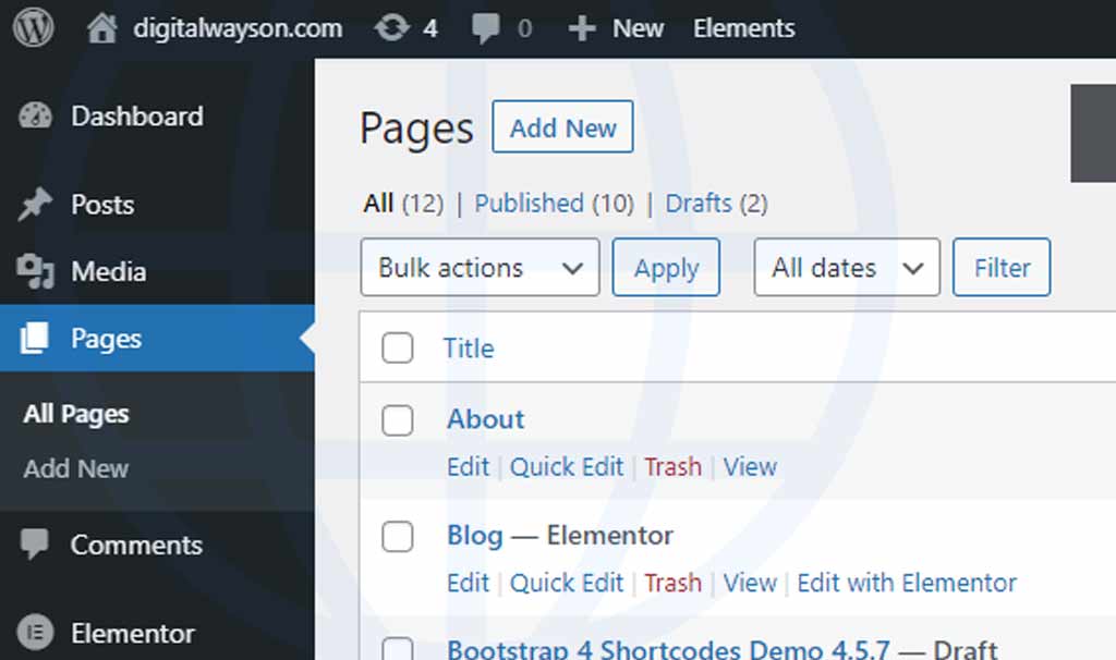 wordpress-pages