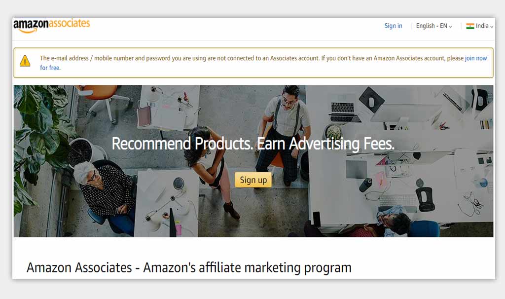 Amazon Associates – Amazon’s affiliate