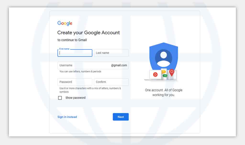 Create gmail id